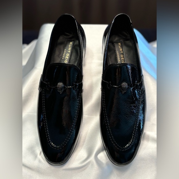 NEW Kurt Geiger London Men's Ali Bit Patent Leather Loafers - Picture 3 of 8